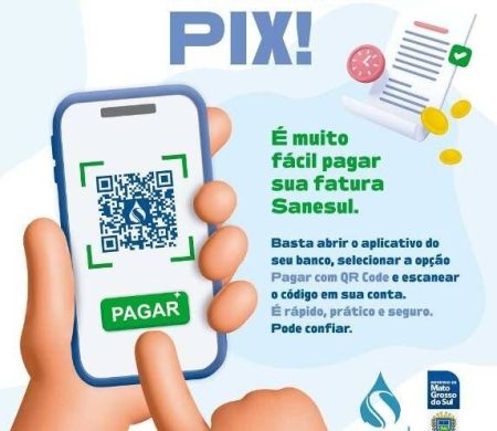 PIX já é principal forma de pagamento das faturas da Sanesul