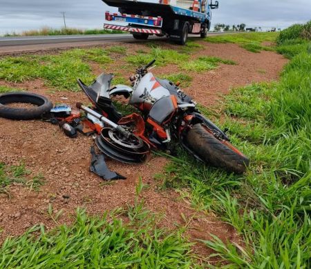 Pneu estoura e motociclista morre em acidente na MS-306, no interior do estado