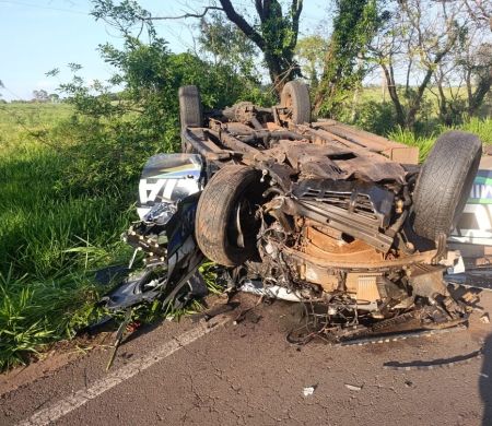 Policial morre em capotamento na MS-295 entre Iguatemi e Eldorado