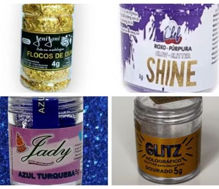 Marcas de glitters e pós decorativos em doces e bolos são suspensos