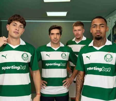 Com listras, 3ª camisa do Palmeiras será lançada no jogo contra o Vitória 