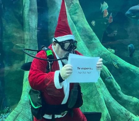 Bioparque terá programação especial neste fim de ano com Papai Noel Mergulhador