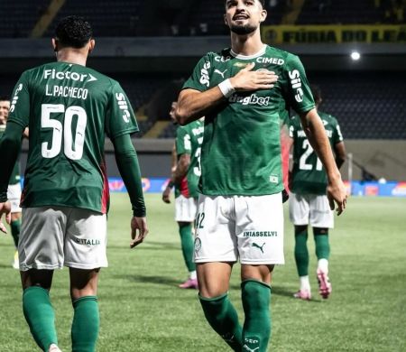Com gol de Flaco, Palmeiras vence Mirassol e dorme na liderança&nbsp;