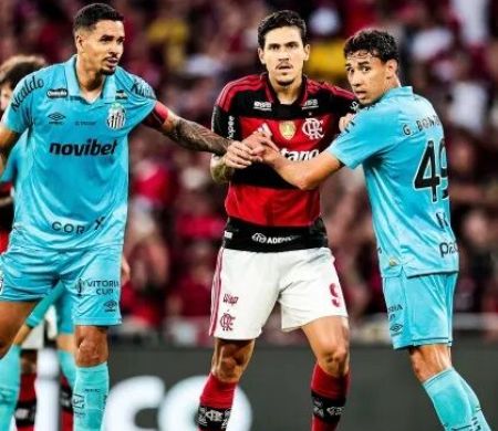 Fla vence o Santos e se recupera depois da goleada que levou do Bragantino