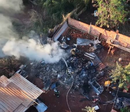 Morador morre durante incêndio que destruiu imóvel em Dourados