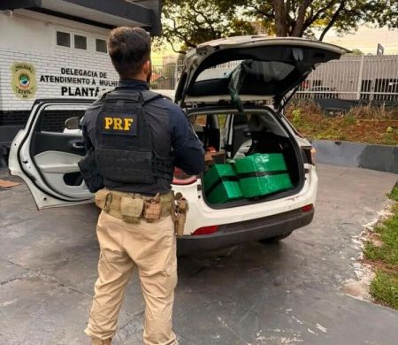 Motorista foge da PRF e abandona 355 kg de maconha na MS-379