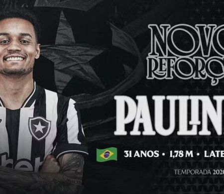 Botafogo anuncia a contratação do lateral-esquerdo Paulinho