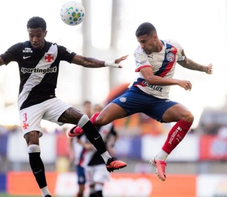 Vasco e Bahia empatam pelo Brasileirão em jogo de gols anulados e lesões
