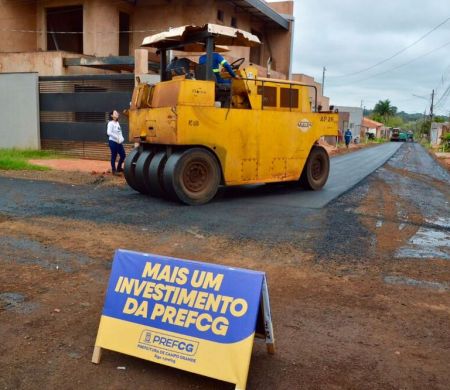 Dez ruas do Jardim das Perdizes ganha asfalto em Campo Grande&nbsp;