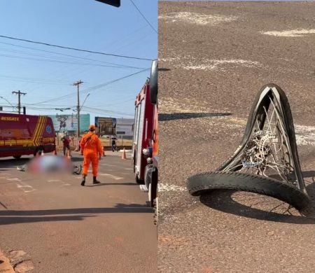 Caminhão atinge bicicleta elétrica e mata mulher em Mato Grosso do Sul
