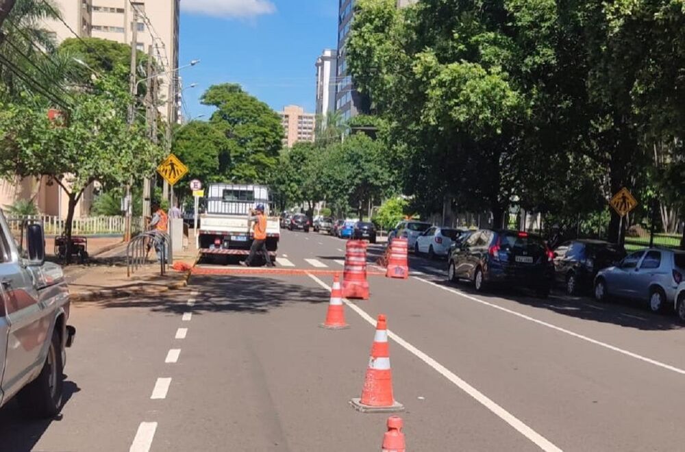 Rua interditada para obras (Foto: Divulgação)