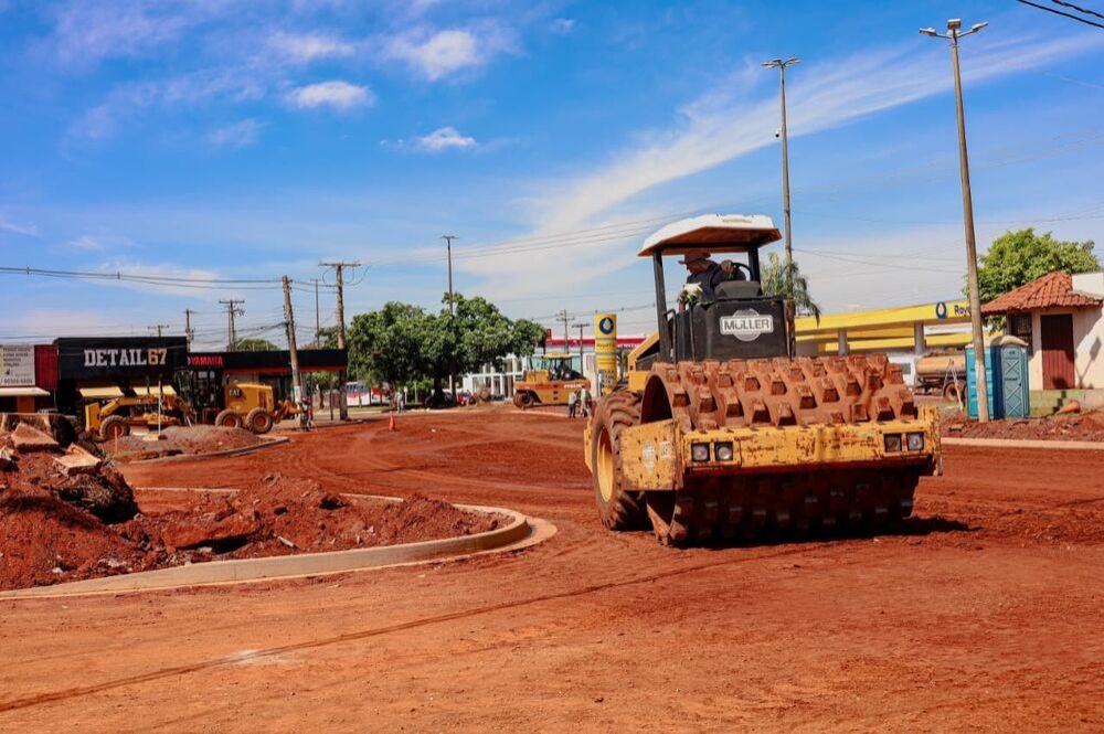 Obras no Trevo Imbirussu estão aceleradas (Foto: Divulgação)