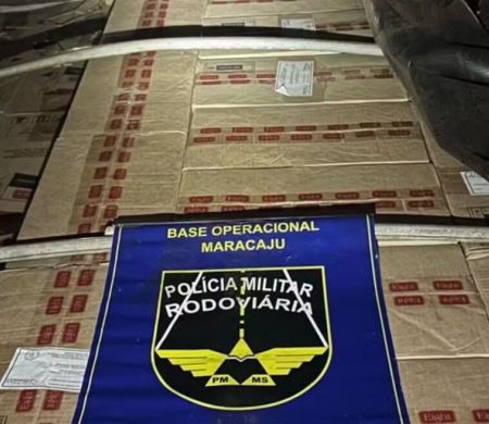Homem é preso com carreta carregada de cigarros contrabandeados