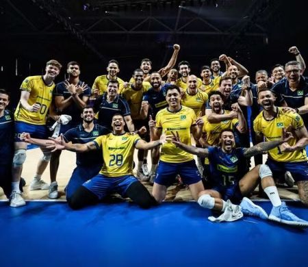Brasil vence de virada a Eslovênia e fica com o bronze da VNL 