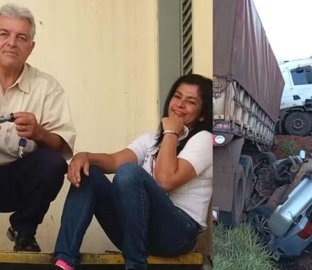 Casal morre após carro parado em rodovia ser atingido por carreta