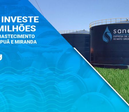 Sanesul aplica R$ 5,7 milhões em abastecimento de água em duas cidades