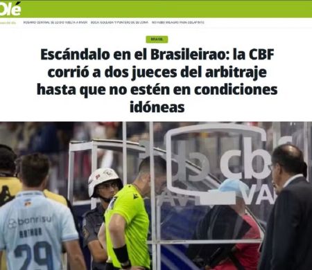 Jornal argentino sobre afastamento de árbitros: 