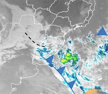 Ciclone deve provocar chuvas e ventos intensos no sul do país