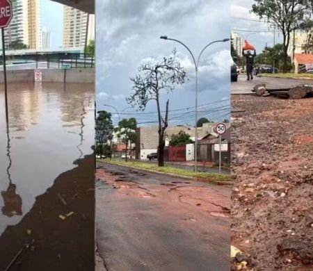 Temporal provoca alagamentos e transtornos em Campo Grande