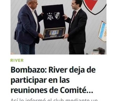 River rompe com AFA após mudar regra de classificação à Libertadores