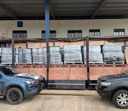 Carga apreendida em MS poderia render 34 toneladas de cocaína