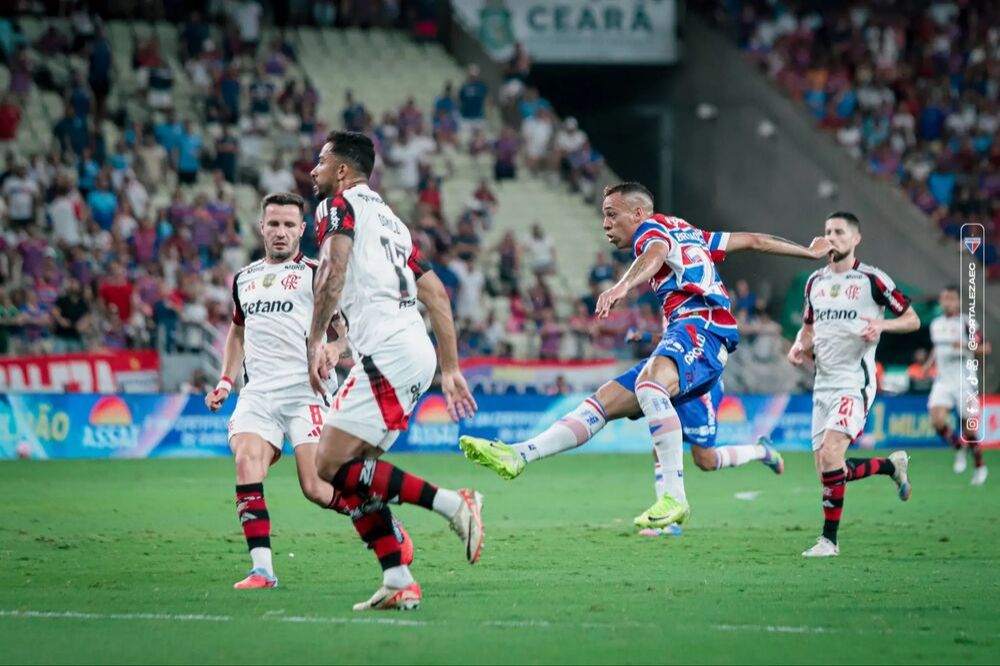 Fortaleza leva a melhor diante do Flamengo. (Foto: Mateus Lotif/FEC)