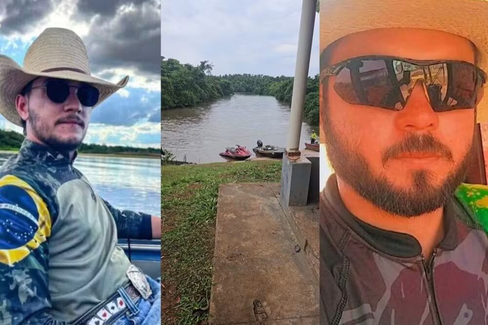 Jovens estavão desaparecidos no Rio Sucuriu, em Paraíso das Águas (Foto: Redes sociais e CBMMS/Reprodução)